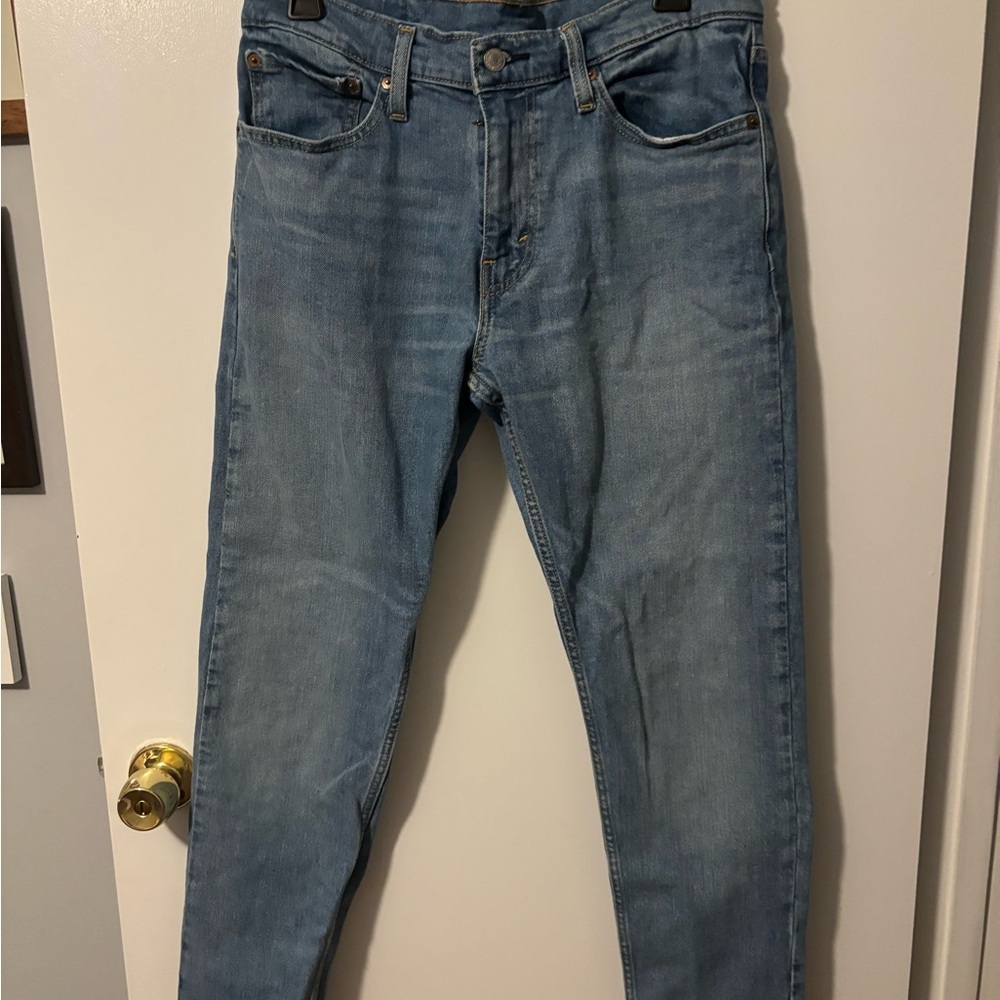 Vintage Style Levi's Sky Blue Slim Fit Jeans 32 x 32